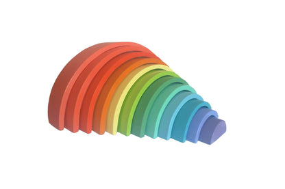 Wood&Joy Wooden Pastel Colour Rainbow (12 Pieces)