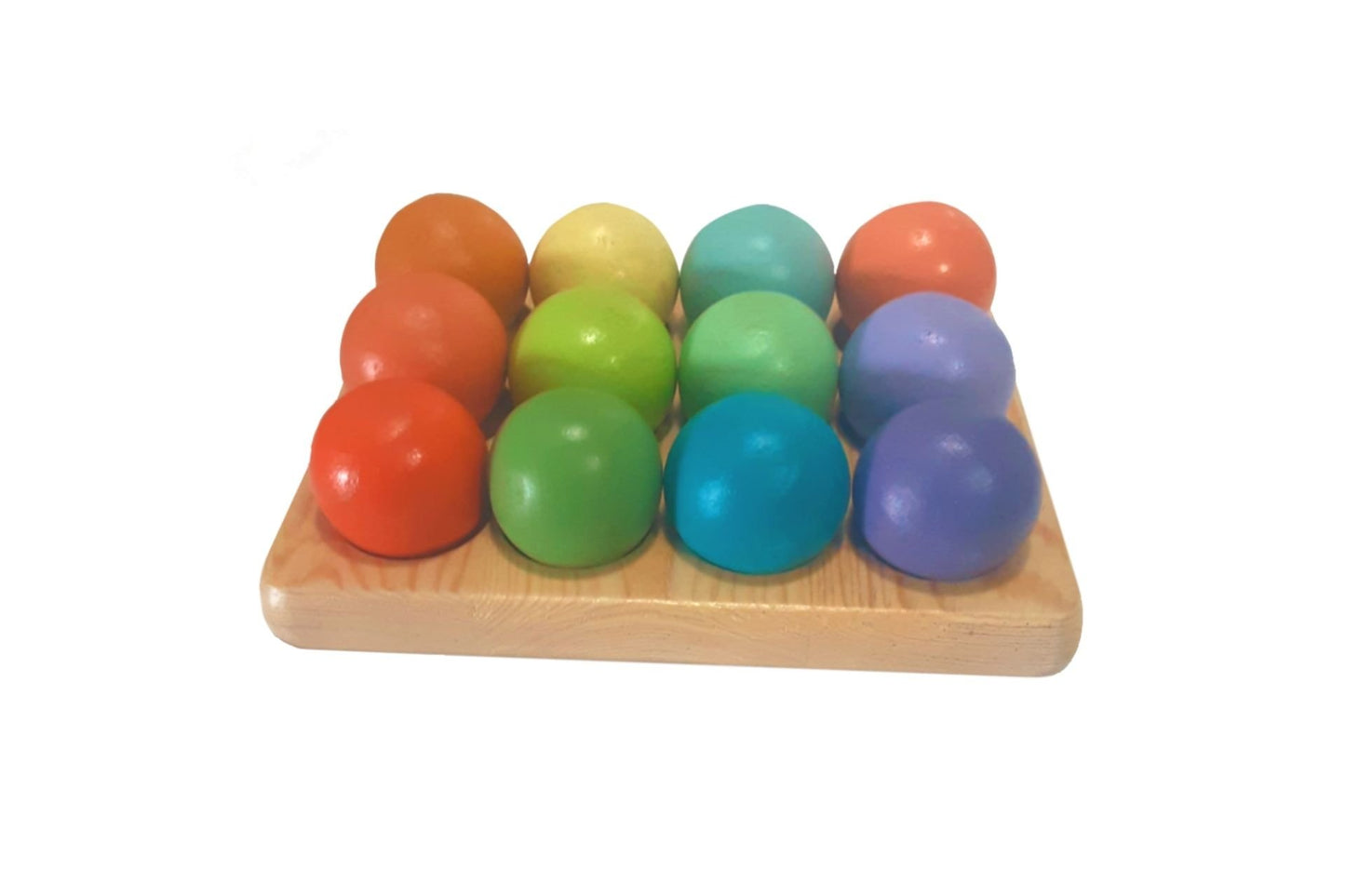 Wood&Joy Wooden Pastel Colour Balls (12 Pieces)