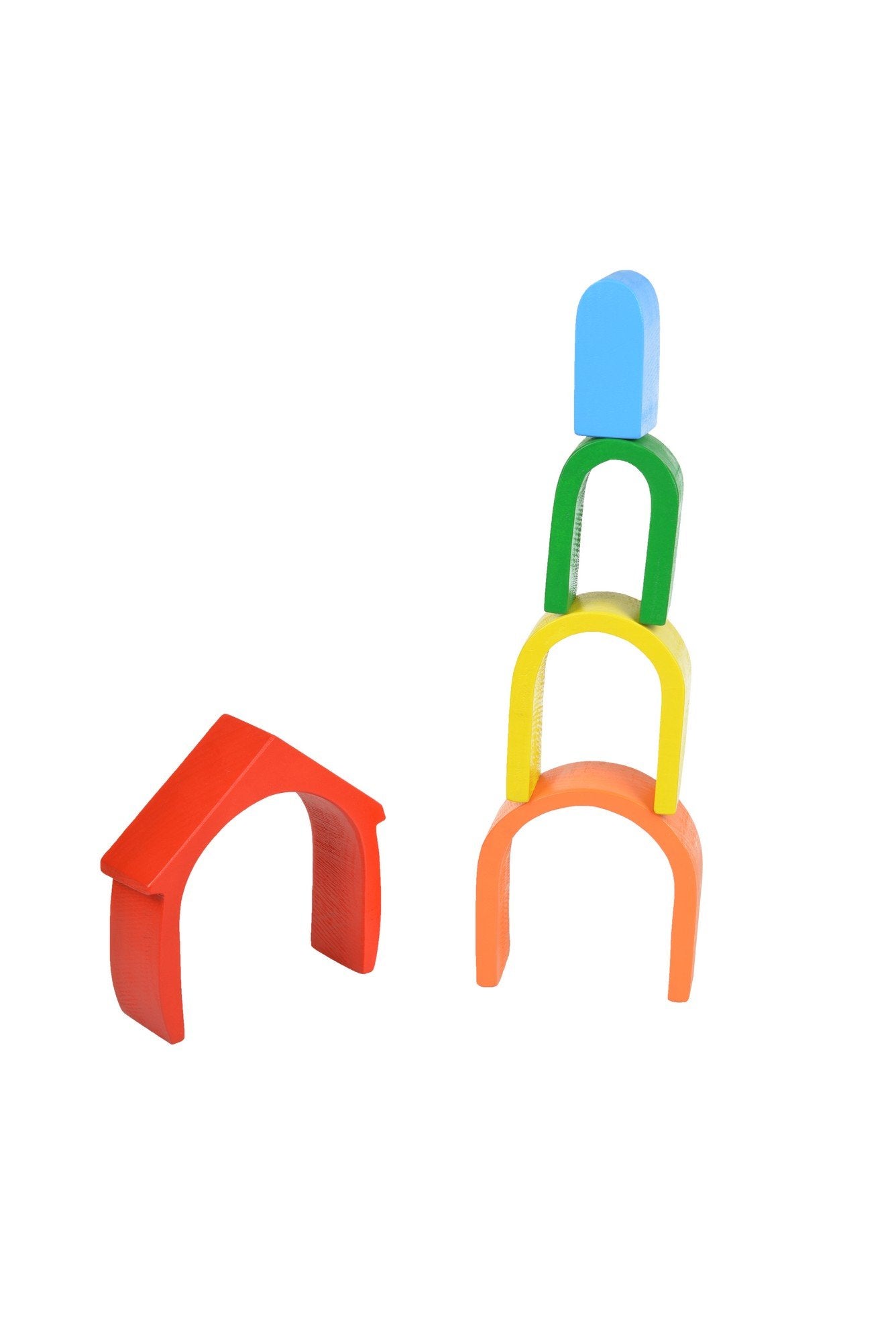 Wood&Joy | Rainbow House Stacking Toy