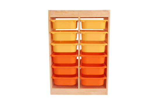 Wood&Joy Wooden Vertical Toy Organizer Cabinet (Wood)