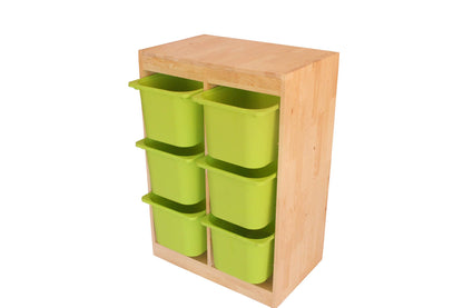 Wood&Joy Wooden Vertical Toy Organizer Cabinet (Wood)