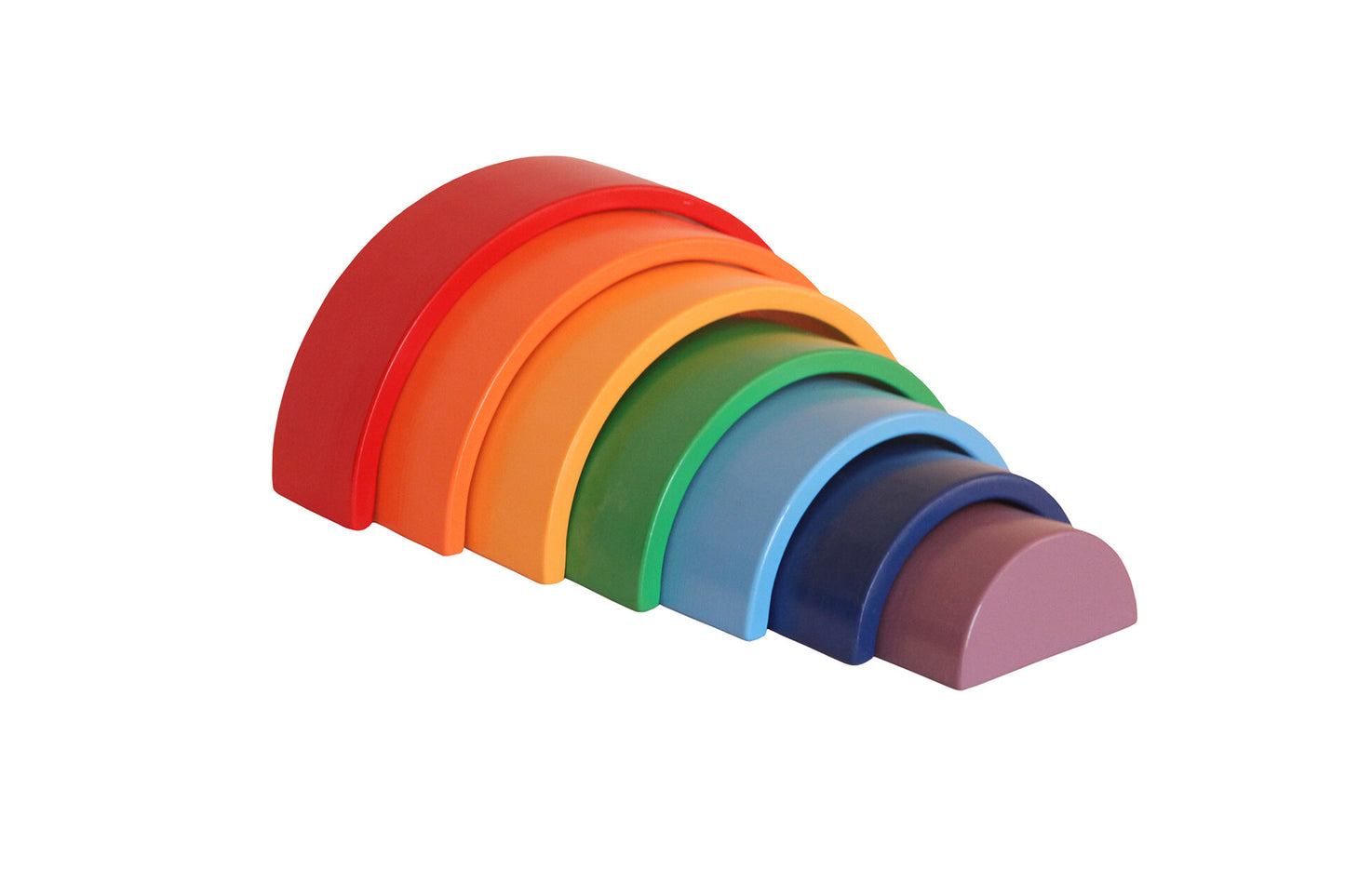 Wood&Joy  Wooden Waldorf 7-Pieces  Rainbow Stacking Toy