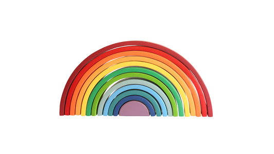 Wood&Joy Wooden Waldorf 12-Pieces Rainbow