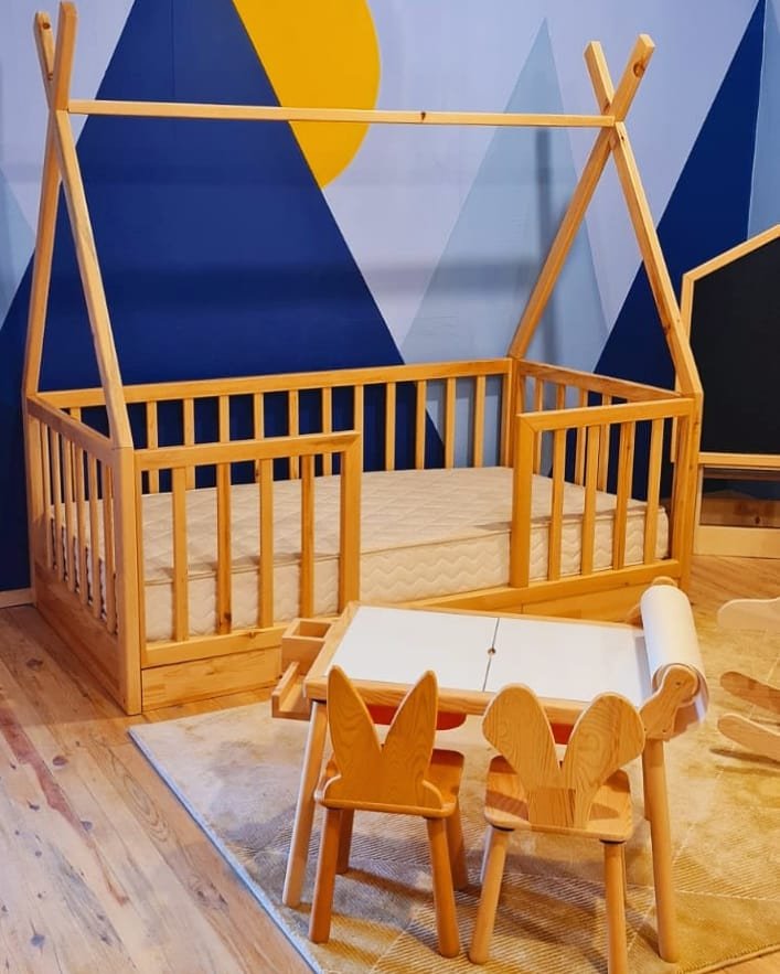 Wood&Joy Wooden Montessori Tribal Crib